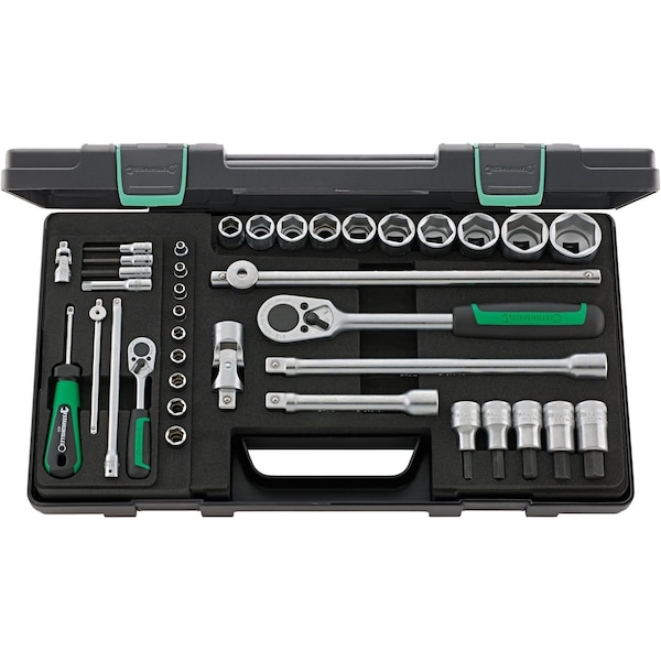 6, 3 mm (1/4") Socket set 38-pcs.